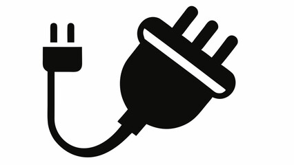 
Electric plug icon, Electric plug silhouette. Vector Illustration

