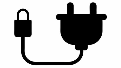 
Electric plug icon, Electric plug silhouette. Vector Illustration

