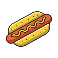 Hot dog vector illustration
