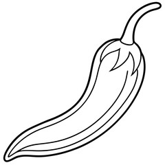 Line art of a pepper vector illustration 