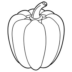 Line art of a bell peppers
