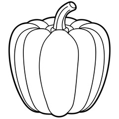 Line art of a bell peppers
