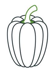 Line art of a bell peppers
