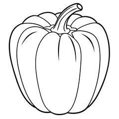 Line art of a bell peppers
