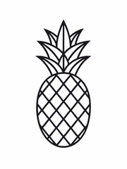 line art of a pineapple
