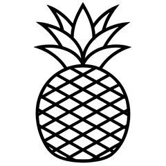 line art of a pineapple
