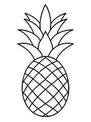 line art of a pineapple
