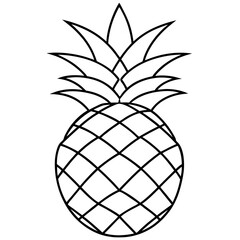 line art of a pineapple
