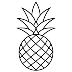 Obraz premium line art of a pineapple 