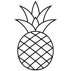 Obraz premium line art of a pineapple 