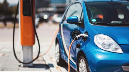 Naklejka premium Electric Car Charging Station