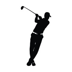 Obraz premium golf player silhouette vector