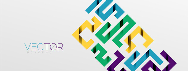 Color bend lines with shadow texture effect. Vector Illustration For Wallpaper, Banner, Background, Card, Book Illustration, landing page