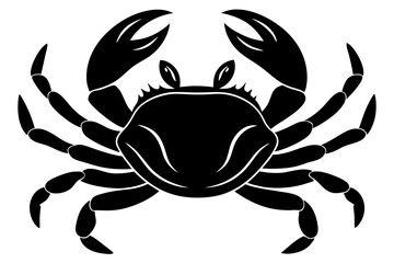 crab  vector silhouette,crab illustration white background