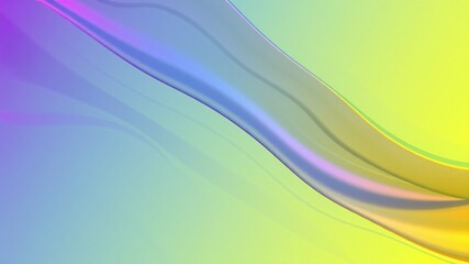 Fototapeta premium Abstract wave patterns create a colorful gradient background with smooth lines in bright hues of purple, blue, and yellow