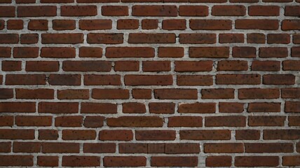 Obraz premium Textured red brick wall with variations in color and pattern revealed in natural light during the afternoon