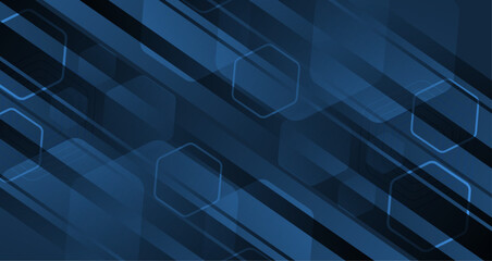 Abstract Blue Visuals with Dynamic Lines and Shapes
