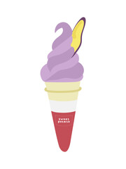 紫いものソフトクリーム