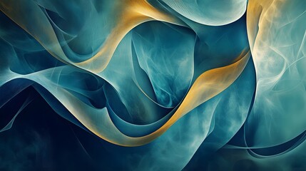 Obraz premium Cool-toned abstract art, textured background with smooth flowing forms, high quality, sharp images, modern
