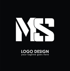 MS MS Logo Design, Creative Minimal Letter MS MS Monogram