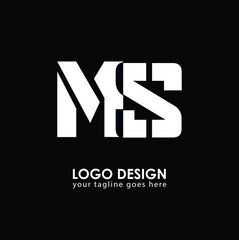 MS MS Logo Design, Creative Minimal Letter MS MS Monogram