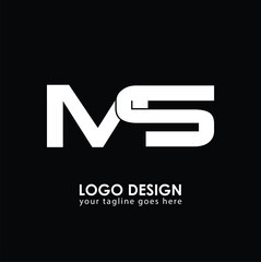 MS MS Logo Design, Creative Minimal Letter MS MS Monogram