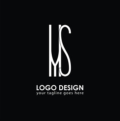 MS MS Logo Design, Creative Minimal Letter MS MS Monogram