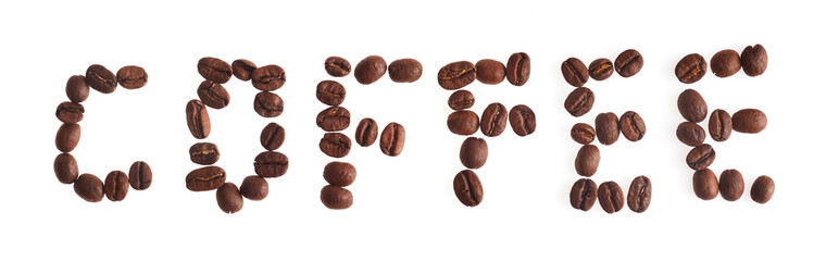 Fresh Whole coffee beans no shadow 