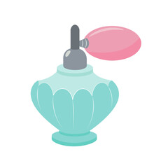 Perfume bottle icon in flat style isolated on white background vector illustration