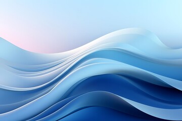 Fototapeta premium Abstract waves in shades of blue, creating a serene and fluid visual.