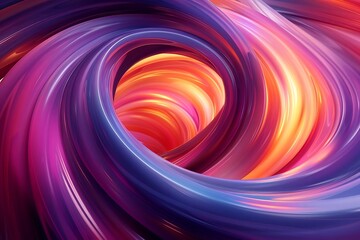 Obraz premium A vibrant swirl of colorful abstract shapes creating a dynamic visual effect.
