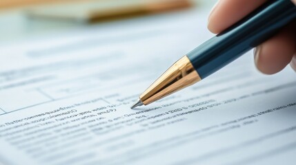 Signing a Document with a Pen