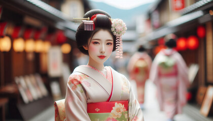 着物姿の芸者