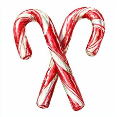 Fototapeta premium Christmas candy canes crossed
