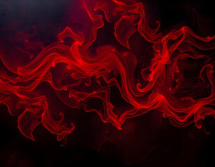 Obraz premium Red Black Marble Oil Ink Liquid Swirl Texture Pattern Background. Generative AI