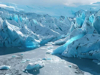 Fleecedeken met foto glistening glaciers © mahnoor