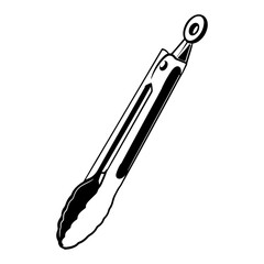 Crossed Spatula Fork BBQ And Grill Tools Icon Vector Illustration