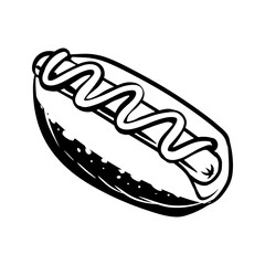 Vintage Barbecue Food Shrimp Corn Sausage Meat Hand Drawn Elements Vector Illustration