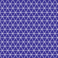 Blue triangles on a white background. Seamless surface pattern, background, and wallpaper design 