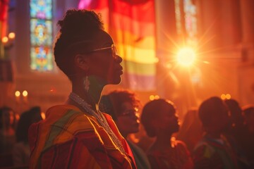 Obraz premium Inclusive Traditional Ceremony Celebrating LGBTQ Spectrum