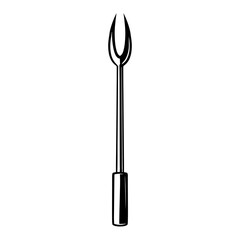 Crossed Spatula Fork BBQ And Grill Tools Icon Vector Illustration