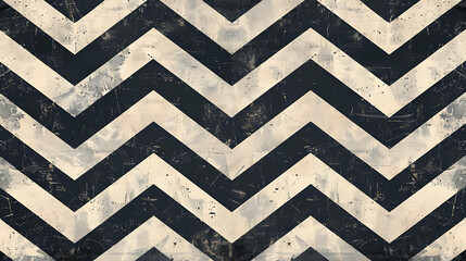 Distressed chevron pattern in black and white.