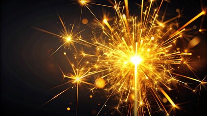 Gold spark shining brightly on a dark background, gold, spark, shine, bright, shiny, glowing, glitter, luxury, rich