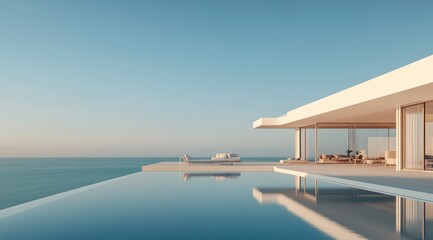 Modern Villa with Infinity Pool Overlooking the Ocean