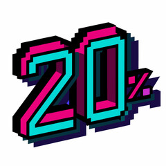 A colorful graphic of the number 20 with a red slash through it