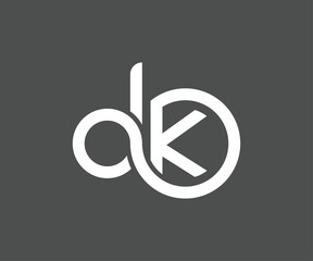 DK letter logo design template 