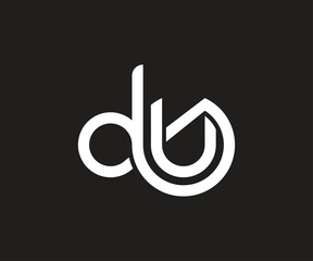 DU letter logo design template