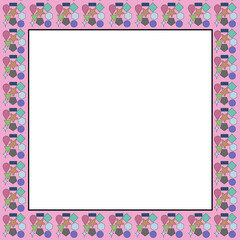 pink and white frame