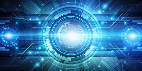 Obraz premium Abstract futuristic background in shades of blue depicting technology and innovation, blue, abstract, technology, future, background