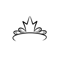 tiara icon hand drawn